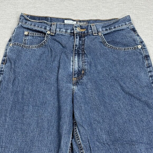 St Johns Bay Womens Blue Denim Jeans High Rise Relaxed Fit Cotton Size 12 30x30 - Picture 3 of 12